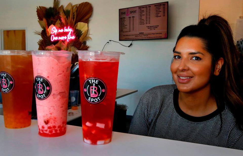 Jessica Gonzalez recently opened The B Spot Tea Bar with boba, fruit teas, milk teas and smoothies made with real fruit and not jams. Bob Brawdy/bbrawdy@tricityherald.com