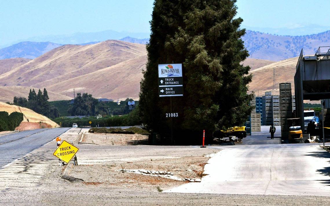 Kings River Packing, located along Trimmer Springs Road, is seen Wednesday, July 13, 2022 north of Sanger. A college and housing development has been proposed for land nearby owned by John Harris.