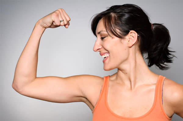 Woman with fit arms