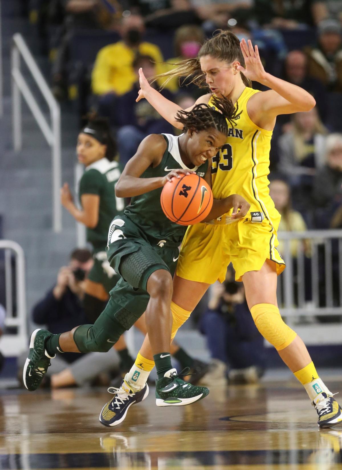 Michigan State Womens Basketball Turned Away At No 17 Michigan Yahoo Sports 