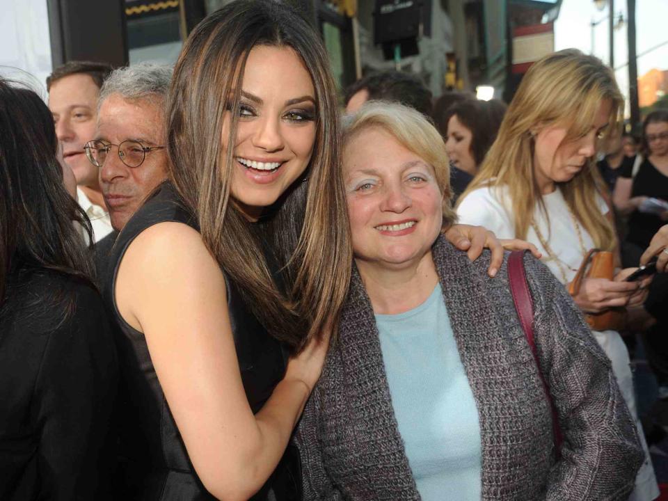 <p>Jeff Kravitz/FilmMagic</p> Milan Kunis and Elvira Kunis at Grauman