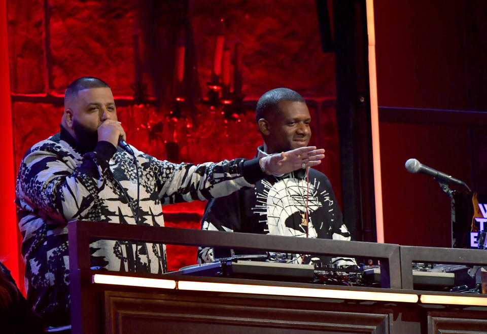 DJ Khaled speaks onstage during the 2017 MTV Movie And TV Awards at The Shrine Auditorium on May 7, 2017 in Los Angeles, California.&nbsp;