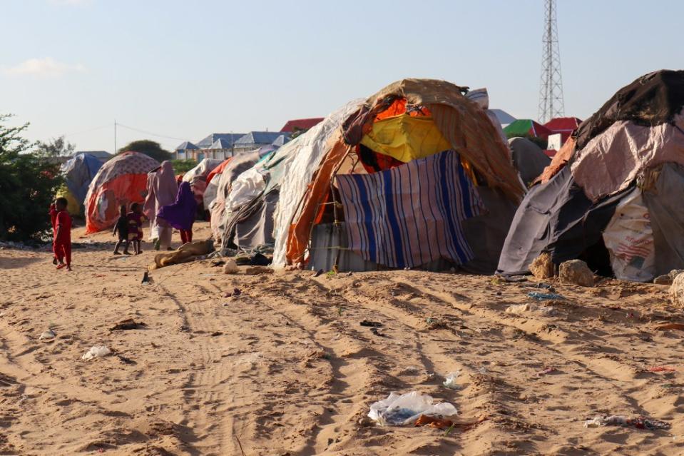 An IDP camp outside of Mogadishu, Somalia.