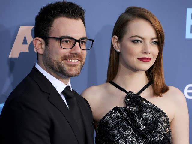 <p>Gregg DeGuire/WireImage</p> Emma Stone and Spencer Stone at the Critics’ Choice Awards in 2016.