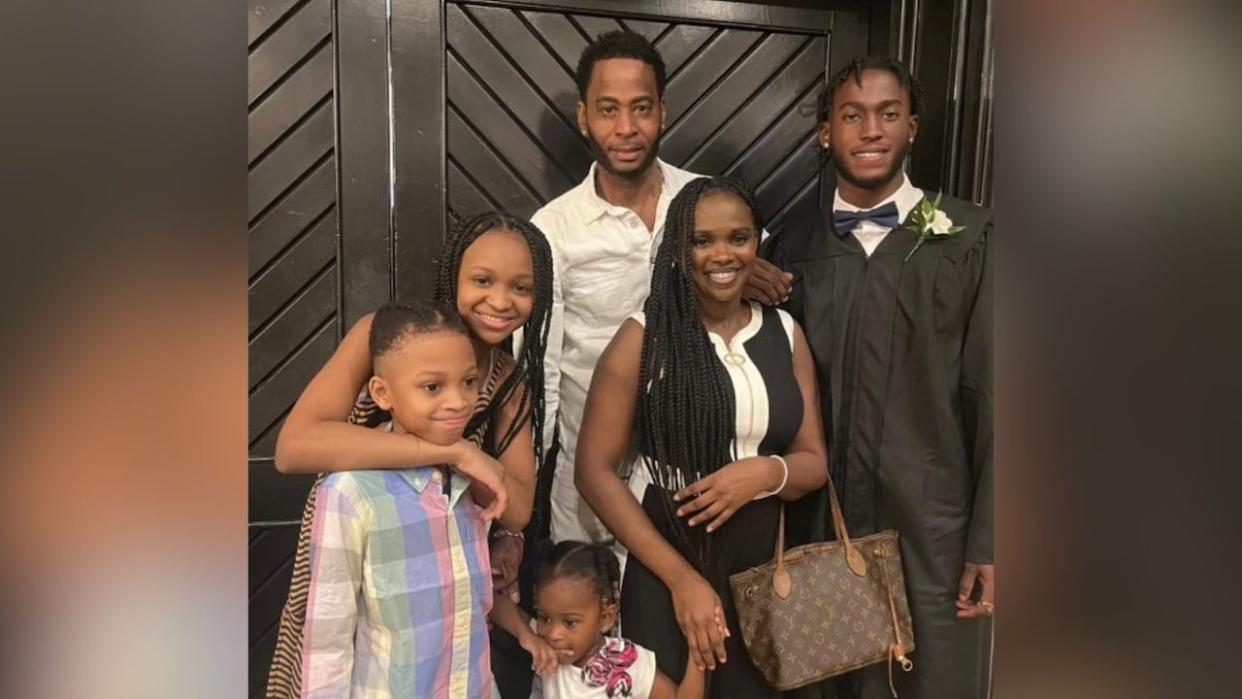 Tamarri Lindo, far right, and his family have been granted a one year reprieve from deportation after fearing they'd be sent back to Jamaica, where they say they could face violence.  (Submitted by Tamarri Lindo - image credit)