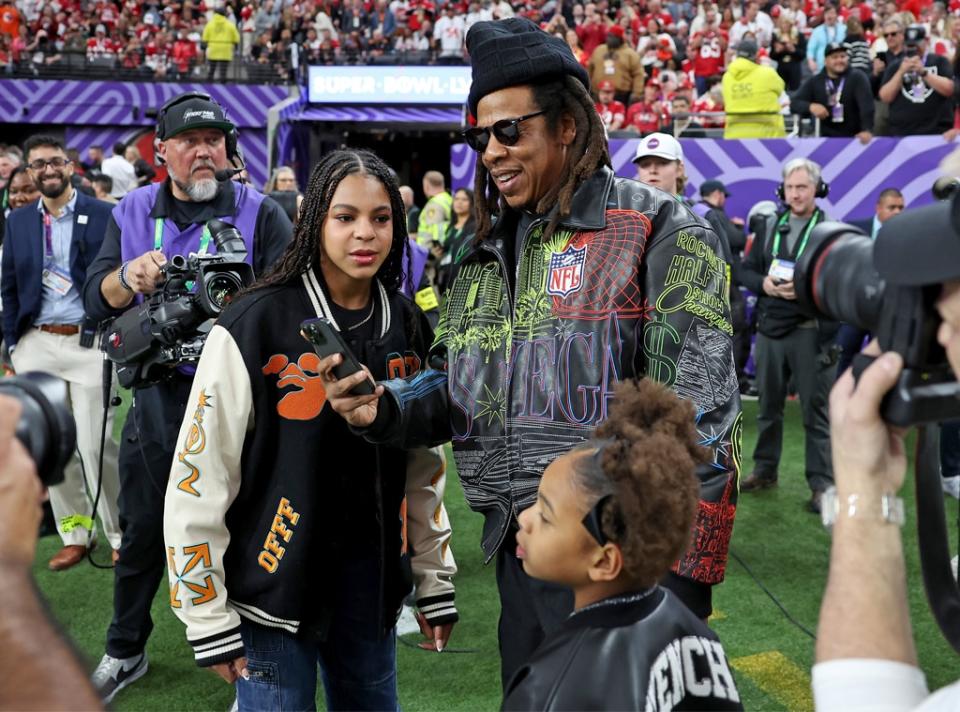 Blue Ivy Carter, Jay-Z, Rumi Carter, Super Bowl 2024, star sightings