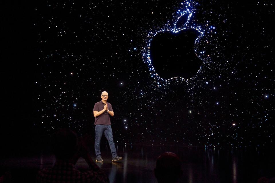 蘋果行政總裁庫克（Tim Cook）在9月的年度蘋果發佈會。（Twitter: Tim Cook）