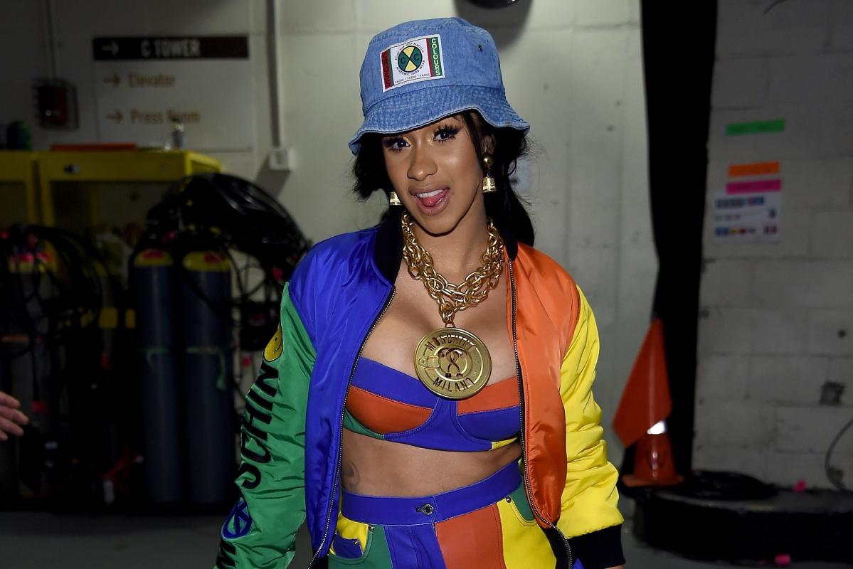 Why People Are Telling Cardi B to Shave Her Stomach - Cardi B Moschino  Instagram Picture