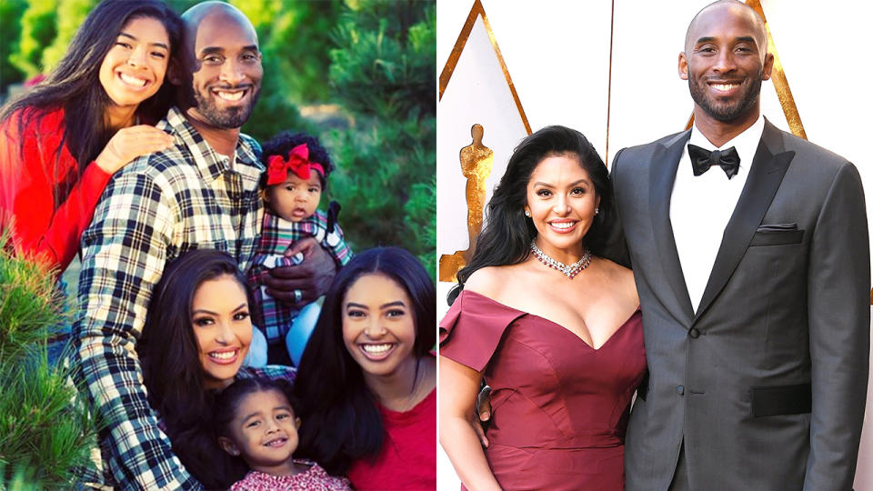 Vanessa Bryant, pictured here with her famIly before Kobe and Gianna were killed.