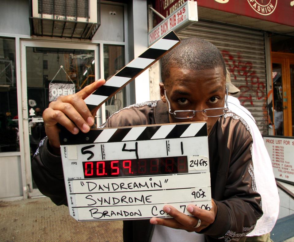 Lupe Fiasco during Lupe Fiasco and Jill Scott on the Set of Lupe Video Shoot Day Dreaming - July 26, 2006 in New York City, New York, United States.