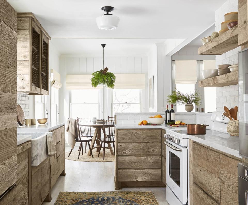 Rustic and Woodsy Christmas Kitchen