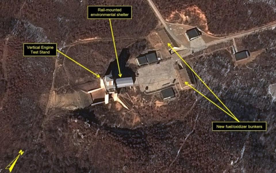 南韓軍方表示，發現疑似北韓正準備發射第二顆軍事衛星的跡象。