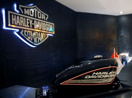 A Harley-Davidson signage is displayed in their head office in Singapore October 13, 2016. REUTERS/Edgar Su