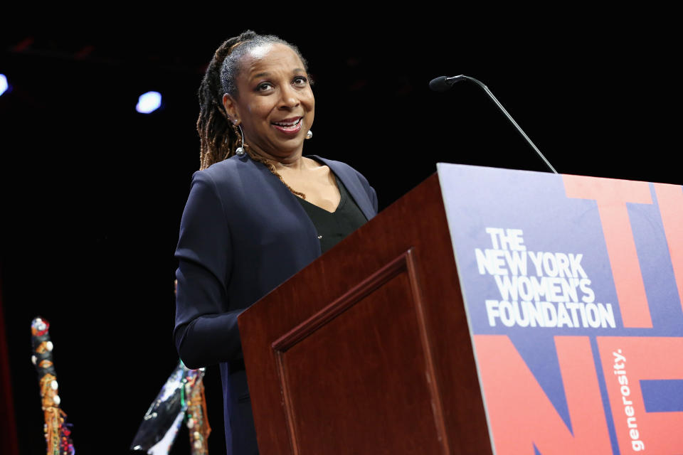 &ldquo;This is far more serious than a lot of people think,&rdquo; said Kimberl&eacute; Crenshaw, a law professor at UCLA and Columbia Law School, shown here speaking at a women's forum in 2018. (Photo: Monica Schipper via Getty Images)