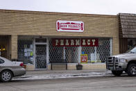 The Basin Pharmacy is seen in Basin, Wyo., on Wednesday, Feb. 21, 2024. (AP Photo/Mike Clark)