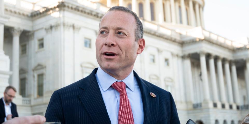 Democratic Rep. Josh Gottheimer of New Jersey outside the Capitol on October 21, 2021.