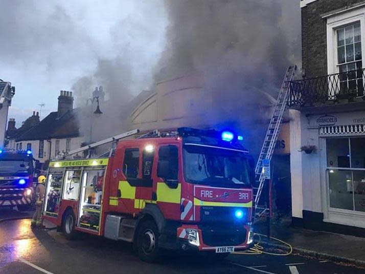 The rodent-related blaze spread to a neighbouring pub and restaurant ( Suffolk Fire and Rescue )