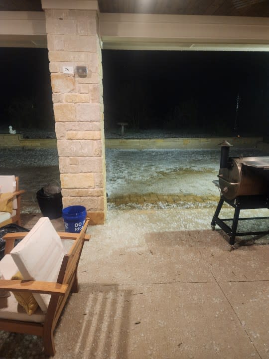 Hail in Horseshoe Bay. Jan. 23. (Viewer-submitted photo)