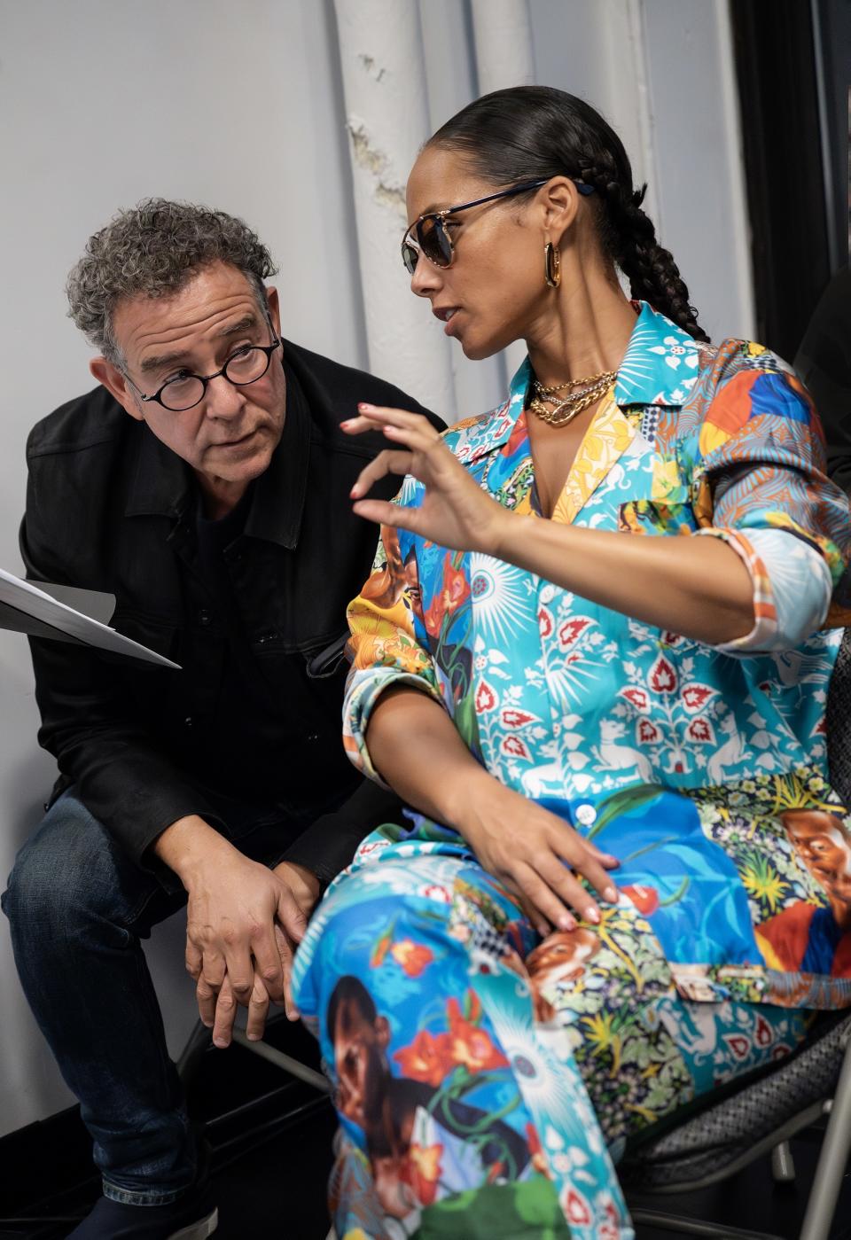 Director Michael Greif and composer Alicia Keys in 'Hell's Kitchen' rehearsal 