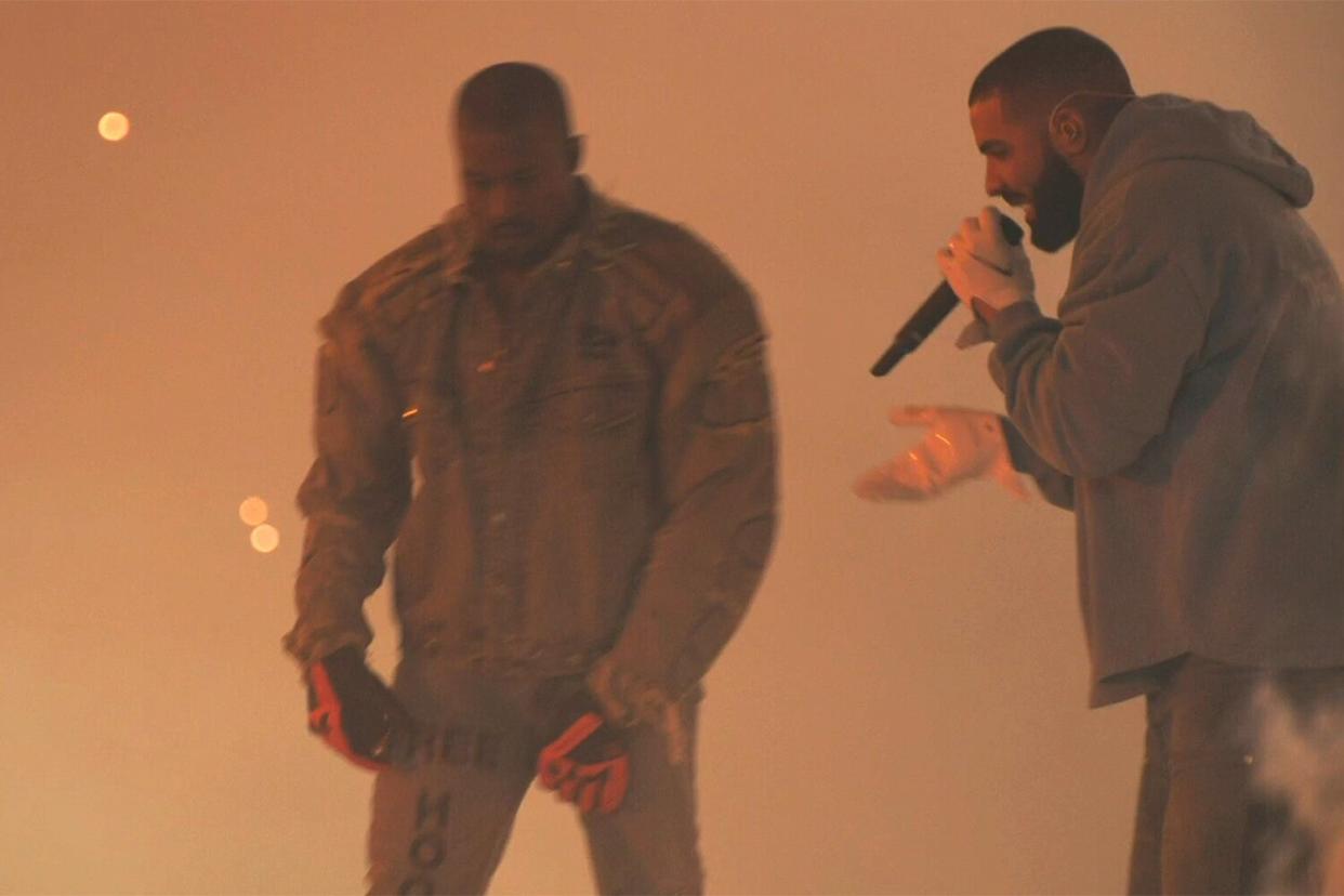 kanye west, drake