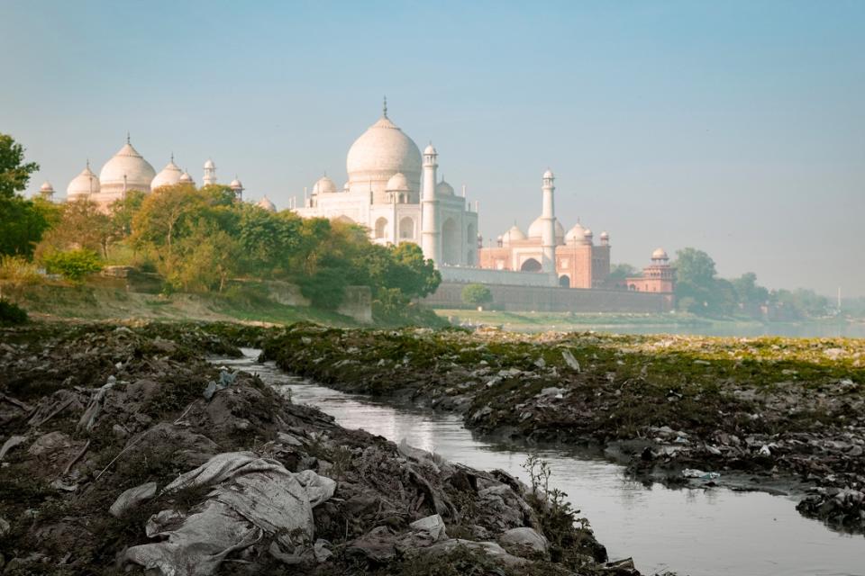 River Yamuna, a tributary of the River Ganga, is the most polluted river of India - getting polluted especially around New Delhi with garbage and industrial sewage