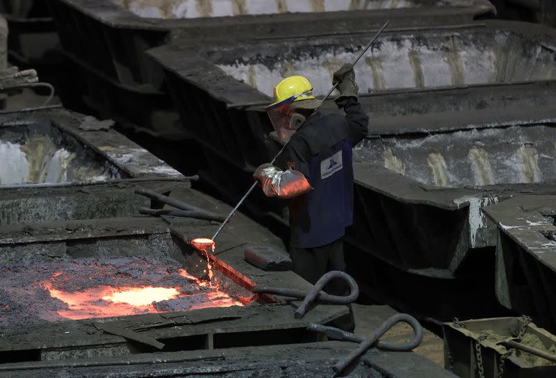 A view shows Nadezhda Metallurgical Plant of Nornickel company in Norilsk