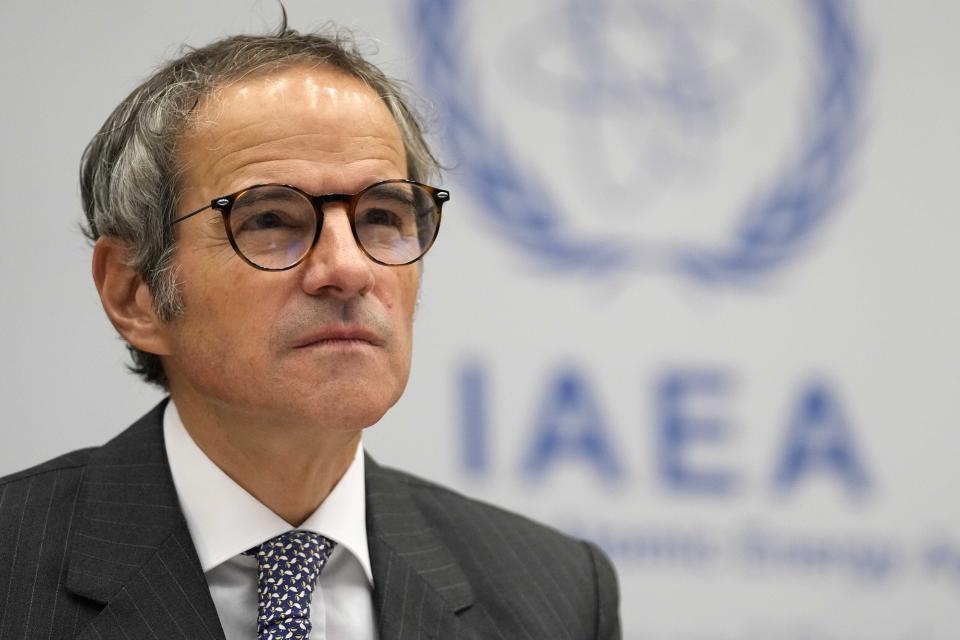FILE - International Atomic Energy Agency (IAEA) Director General, Rafael Grossi, arrives for an IAEA Board of Governors meeting in Vienna, Austria on Nov. 22, 2023. North Korea may have started operating a light-water reactor at its main nuclear complex in a possible attempt to establish a new facility to produce bomb fuels, the U.N. atomic agency and outside experts said Thursday Dec. 21, 2023. (AP Photo/Matthias Schrader, File)