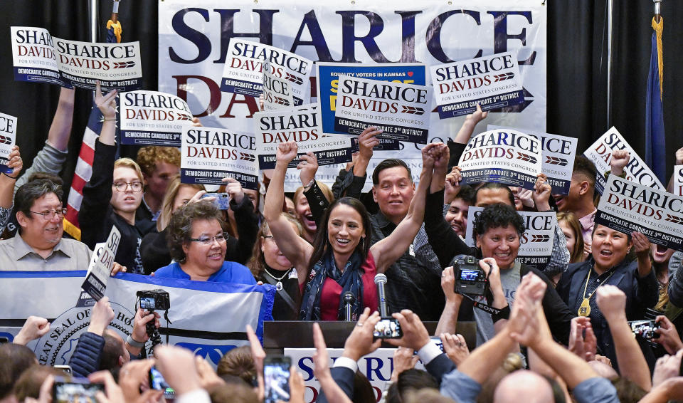 Sharice Davids of Kansas was one of more than 30 Democrats on Tuesday to win a House seat formerly held by a Republican. She will be one of the first Native American women to serve in Congress. (Photo: Kansas City Star via Getty Images)