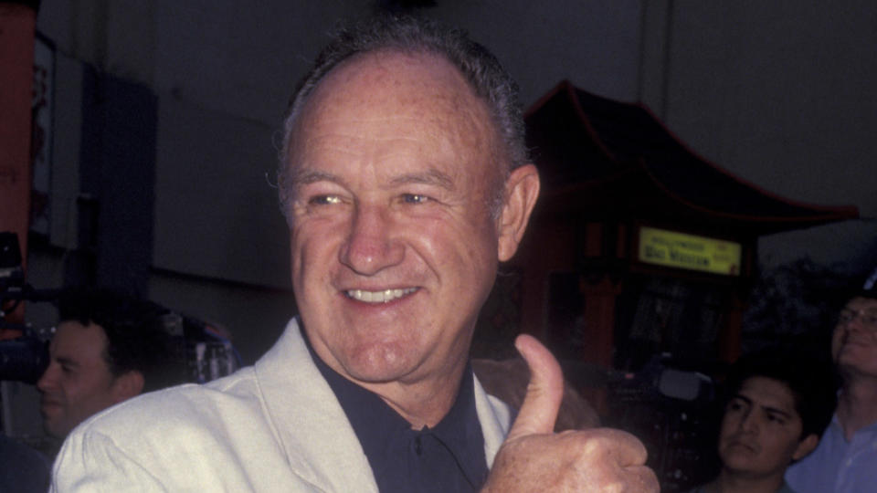 Gene Hackman attends the premiere of 'Wyatt Earp' on June 18, 1994 in New York City. (Photo by Ron Galella, Ltd./Ron Galella Collection via Getty Images)