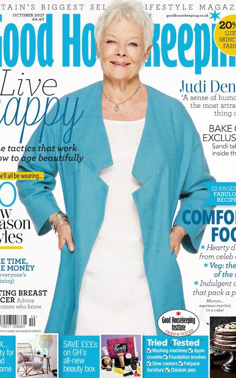 Dame Judi Dench in Good Housekeeping - Credit: Nicky Johnston/Good Housekeeping