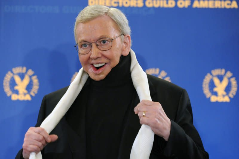 Roger Ebert appears backstage at the 61st annual Directors Guild of America Awards in Los Angeles on January 31, 2009. On April 4, 2013, the Pulitzer Prize-winning Chicago film critic died after a long battle with cancer. He was 70. File Photo by Jim Ruymen/UPI