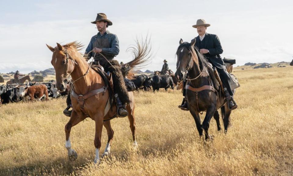 Benedict Cumberbatch, left, and Jesse Plemons in The Power of the Dog.