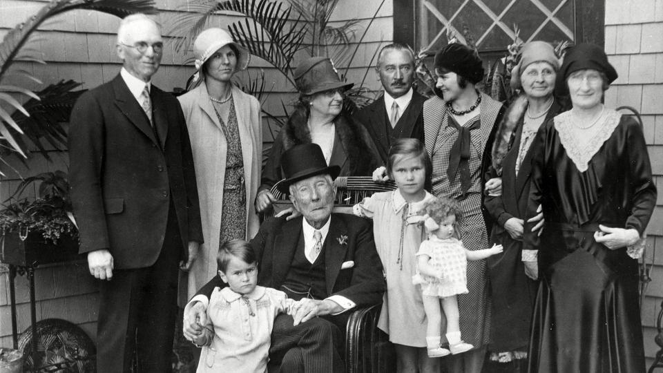 Photo by Engelbrecht/AP/REX/Shutterstock Rockefeller John D. Rockefeller, center, is surrounded by relatives and friends in Ormund Beach, Fla., on . From left to right are, John P. White, Cleveland, a close friend; Betty White; Fannie Evans, a second cousin; Max Oser and Mathilde Oser, daughter of the late Edith Rockefeller McCormick, visiting with her husband from Switzerland; Mrs. White; and Mrs. Mitchell, who often reads to Rockefeller. Rockefeller is seated between Peter and Anita Oser, his great-grandchildren Rockefeller Friends and Family