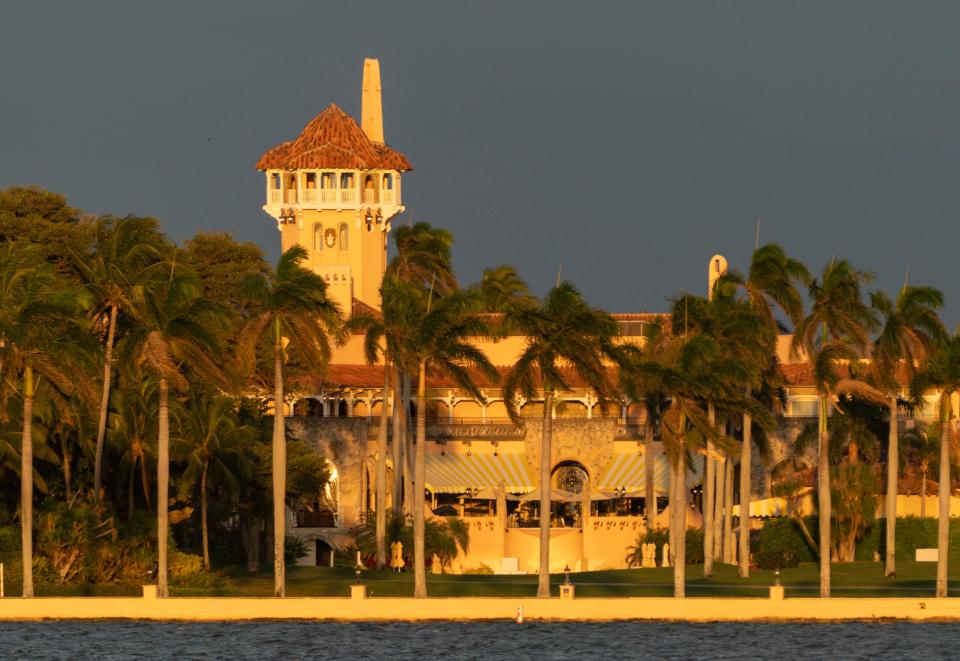 Donald Trump's Mar-a-Lago residence in Palm Beach, Florida on March 20, 2023. Notably not seen here? Kate Middleton.