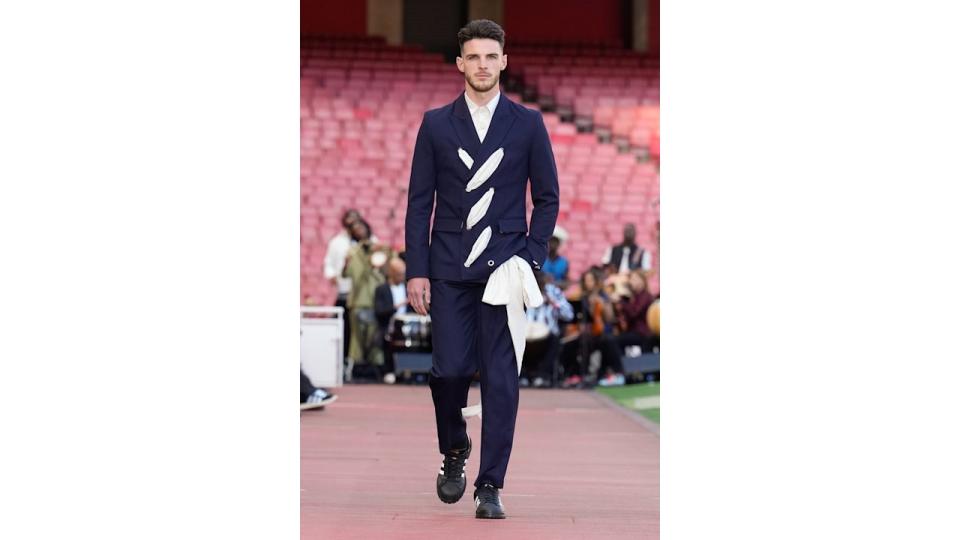 declan rice on the runway for SS25