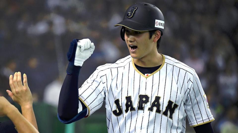 Shohei Ohtani is preparing for the challenge of Major League Baseball by studying video of Bryce Harper. (AP)