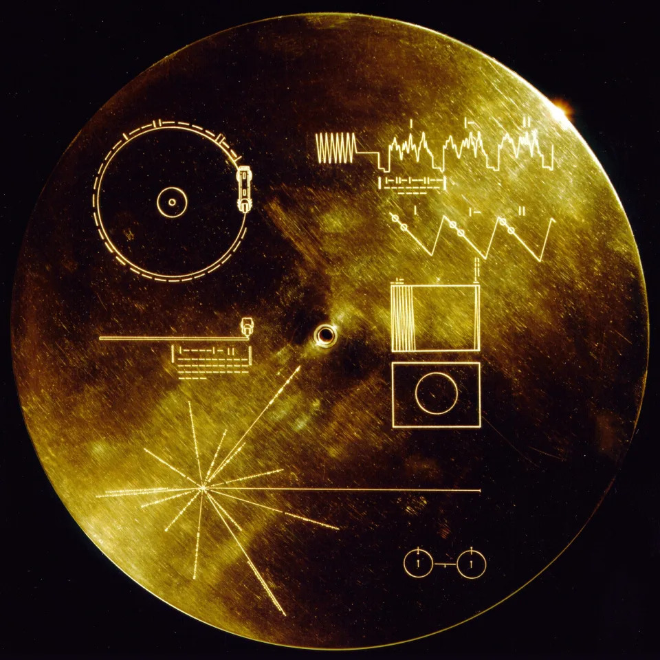 On board the Voyager probes is a Golden Record with sounds and images that show life on Earth.