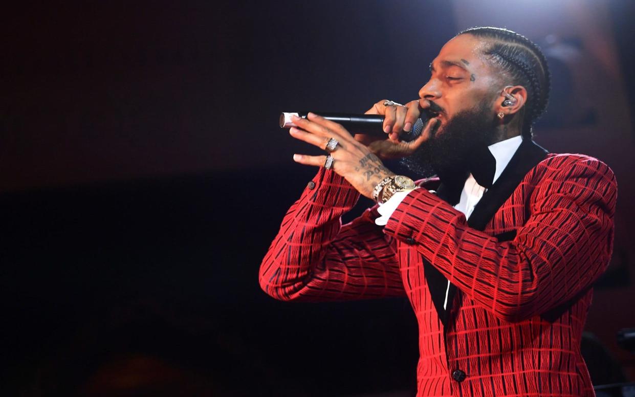 The late rapper Nipsey Hussle, performing in February - Getty Images North America