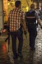 Police secure the Metropolis theatre after a gunman opened fire during the victory speech of Quebec's newly elected separatist premier, Pauline Marois of the Parti Quebecois, on September 4, in Montreal