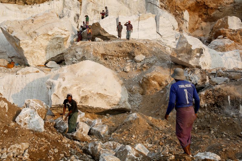 The Wider Image: From statues to toothpaste, the Myanmar village 'blessed' with marble bounty