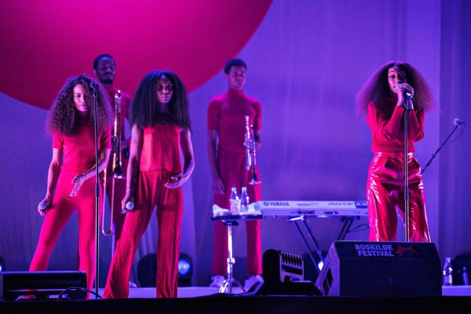 Solange performs at Roskilde in 2017 (AFP/Getty)