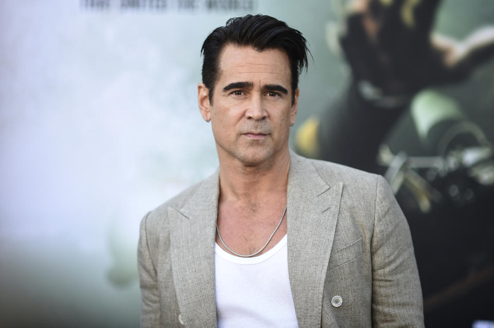 Colin Farrell arrives at the premiere of "Thirteen Lives" on Thursday, July 28, 2022, at Regency Village Theatre in Los Angeles. (Photo by Richard Shotwell/Invision/AP)