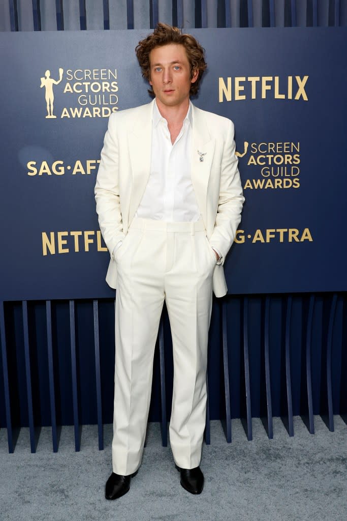 Jeremy Allen White attends the 30th Annual Screen Actors Guild Awards at Shrine Auditorium and Expo Hall on February 24, 2024 in Los Angeles, California.