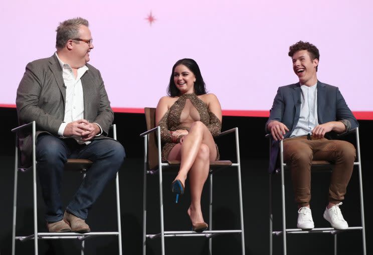 Ariel Winter on the panel with Eric Stonestreet and Nolan Gould. 