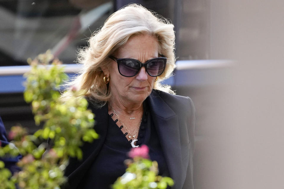 First lady Jill Biden arrives at federal court on Monday.