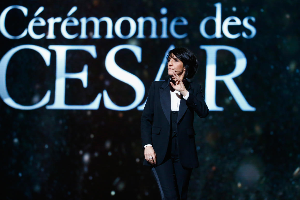 PARIS, FRANCE - FEBRUARY 26:  Florence Foresti  on stage during The Cesar Film Award 2016 at Theatre du Chatelet on February 26, 2016 in Paris, France.  (Photo by Julien Hekimian/Getty Images)