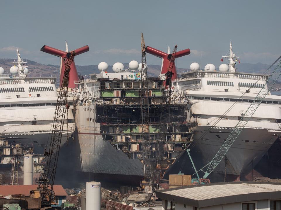 Cruise ships ship breaking yard Turkey