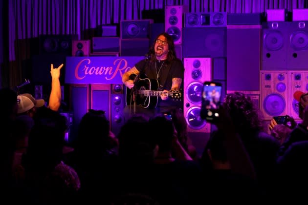 Crown Royal Spreads the Spirit of Gratitude on Super Bowl Weekend with an Intimate Performance by Dave Grohl in Honor of Veterans & Local Hospitality - Credit: Getty Images for Crown Royal