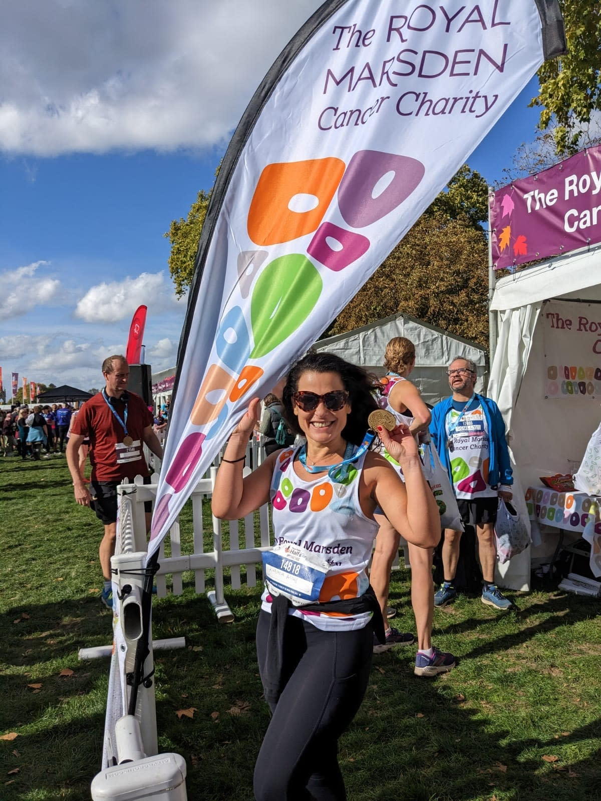 Aliaj took part in the Royal Parks Half Marathon, raising more than £3,000 for The Royal Marsden Cancer Charity. (Klodjana Aliaj/PA Real Life) 