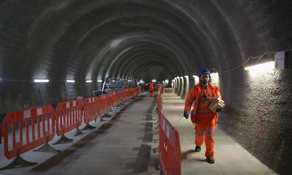 Part of the Crossrail underground line in London